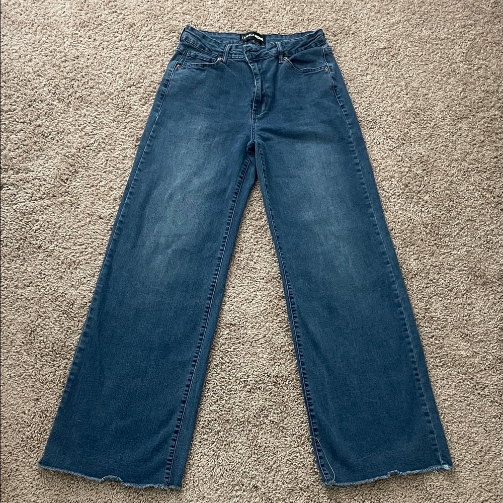 Fashion Nova Dark Blue Flare Jeans